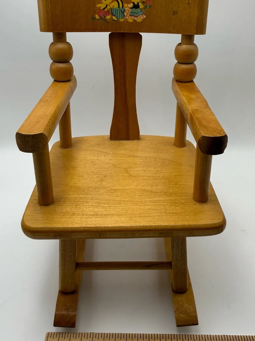 VTG 1950's Strombecker Mini Wooden Rocking Chair 7